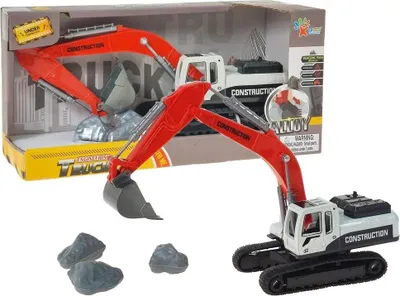 Produktbild von Spielzeug Baustellenfahrzeug Bagger aus Metall für Kinder zum Graben und Bauen