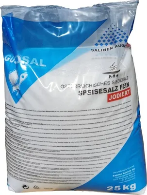 Produktbild von Salina GUSTOSAL Siede Speisesalz fein 25kg Kochsalz Siedesalz Salz jodiert kochen