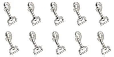 Produktbild von Karabinerhaken - Bolzenkarbinerhaken 10er Set Karabiner flache Öse 25 mm x 82 mm