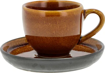 Produktbild von Bitz Espressotasse mit Unterer amber/schwarz 0,07 l