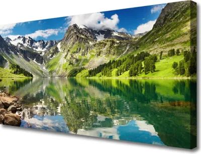 Produktbild von Tulup Leinwand-Bilder 100x50 Wandbild Canvas Kunstdruck Berg See Landschaft