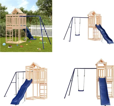 Produktbild von vidaXL Spielturm Massivholz Kiefer - Spielturm - Spieltürme - Kletterturm - Klettertürme