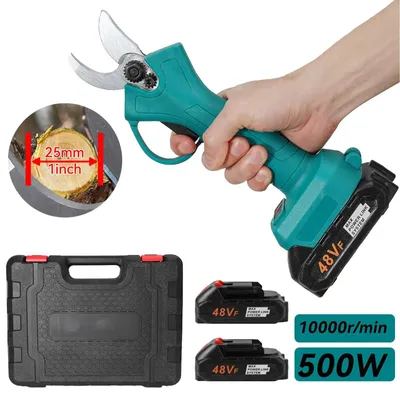 Produktbild von Elektrische Gartenschere - Akku-Astschere - 25 mm Schnittkapazität - Bürstenloser Motor - Kabellos - 2 Akkus