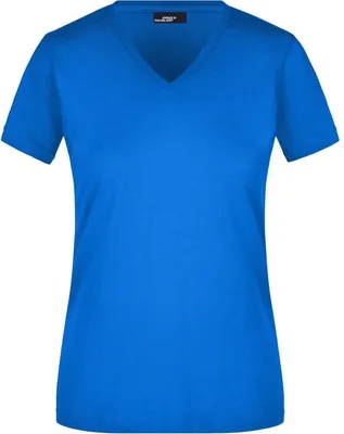 Produktbild von Ladies' Slim Fit V-T Figurbetontes V-Neck-T-Shirt royal, Gr. XXL