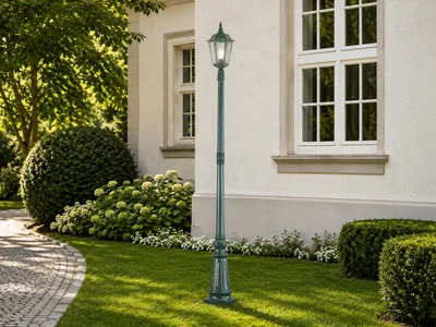Produktbild von Konstsmide Firenze Wegeleuchte grün lackiertes Aluminium, klares Glas 7233-600