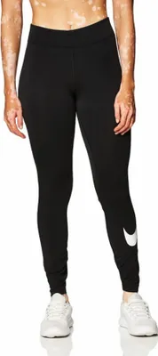 Produktbild von Nike W Nsw Essntl Lggng Swoosh Mr Black/White L