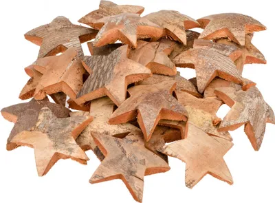 Produktbild von Kokos Stern Natur Durchmesser ca. 12 cm, verpackt im Beutel mit 25 Stück | Dekosterne