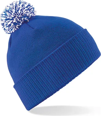 Produktbild von Beechfield B450 | Snowstar Beanie Wintermütze - Farbe: Bright Royal/White - Größe: One Size