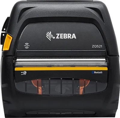 Immagine prodotto di ZQ521 - Stampante per etichette mobile, termica diretta, 203 dpi, larghezza di stampa 104 mm, Bluetooth. WLAN