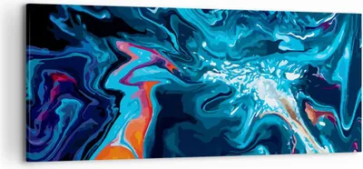 Produktbild von Bild auf Leinwand - Leinwandbild - Abstraktion modern - 120x50cm - Wand Bild - Wanddeko - Leinwanddruck - Bilder - Kunstdruck - Wanddekoration - Leinwand bilder - Wandkunst - AB120x50-4085