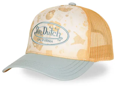 Produktbild von Von Dutch Trucker Cap Allover Logo blue/yellow