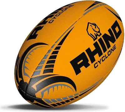 Image de Rhino Rugbyball Cyclone Fluo Orange taille 4 - Ballon d'entraînement Grip
