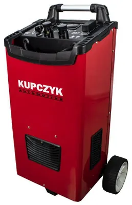 Imagen del producto de Cargador de batería con función de arranque, marca Kupczyk, modelo DFC-800T, para uso en automóviles y camiones, voltaje de 12/24 V, corriente de carga de 80/90 A, corriente de arranque de 540 A, protección contra sobrecarga e inversión de polaridad