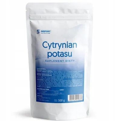 Produktbild von Kalium Citrat 500 g Pulver 720 mg Kalium Blutdruck Herz Muskeln INSPORT
