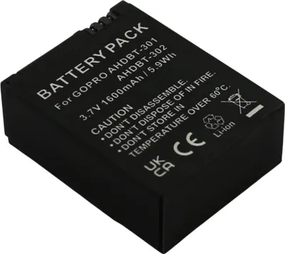 Immagine prodotto di Avizar, batteria agli ioni di litio GoPro Hero3 compatibile 3,7V 800mAh, nero