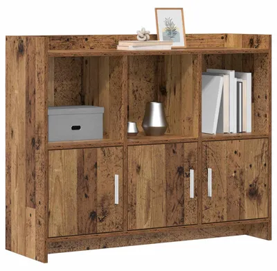 Zdjęcie produktu dla Komoda vidaXL z drewna postarzanego 98,5 x 33 x 80 cm z płyt drewnopochodnych
