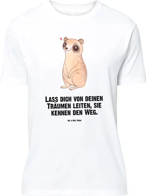 Produktbild von Mr. & Mrs. Panda Größe L T-Shirt Plumplori Glücklich - Weiß - Geschenk, Shirt, Niedlich, Glück, mit Spruch, Tshirt, Lustige Sprüche