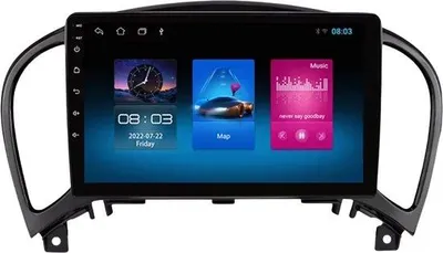 Obrázek produktu pro Autorádio s Bluetooth, CarPlay, kompatibilní s Apple a Android, stereo systém, navigace, automobilový navigační systém, pro Nissan Juke YF15 (2010–2014)