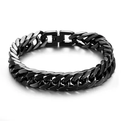 Image de Bracelet en acier maille pour hommes, largeur 8/12/17 mm