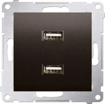 Produktbild von Kontakt-Simon DC2USB.01/46, Bronze, Kunststoff, IP20, 230 V, 75 mm, 45 mm