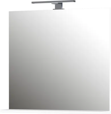 Produktbild von Badspiegel James mit LED-Beleuchtung und Ablage, Weiß, 76x15x75 cm