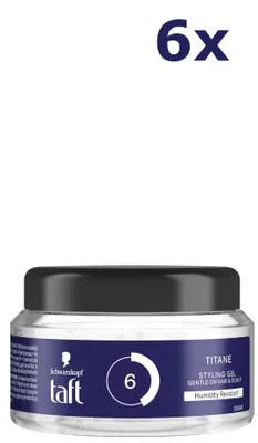 Image de 6x Taft Gel Pot 250ml Titane Hold 6