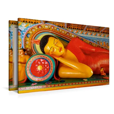 Produktbild von Calvendo  Textil-Leinwand 120 cm x 80 cm quer Schlafender Buddha, Isurumuni Viharaya, Anuradhapura, Benninghofen Jens; 7450796