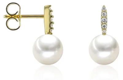 Obrázok produktu pre Luna-Pearls – 312.1431 – náušnice – kultivovaná sladkovodná perla 7–7,5 mm – 585 žlté zlato