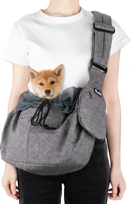Immagine prodotto di Borsa per cani e gatti - Tracolla imbottita regolabile - Cintura di sicurezza - Per cani di piccola taglia - Uso quotidiano
