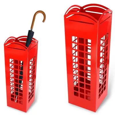 Metall-Schirmständer, Londoner Telefonzelle, rot, 49x15,5 cm