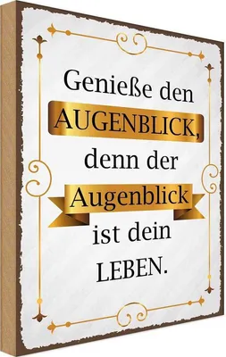 Produktbild von vianmo Holzschild 40x30 cm genieße den Augenblick denn Dekoration