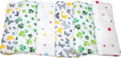 Produktbild von Stoffwindel Spucktücher 6 Stück Baby Baumwollwindel Mullwindel Spucktuch - 6-MIX3