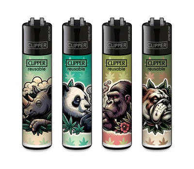 Produktbild von Clipper Feuerzeug 4er Set FFX Blazing Animals