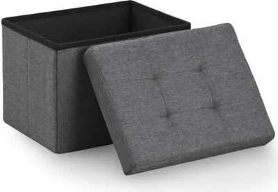 Produktbild von Blumtal Sitzbank mit Stauraum - Truhenbank mit Stauraum 41x31x31 cm - kleine Sitztruhe mit Stauraum Anthrazit