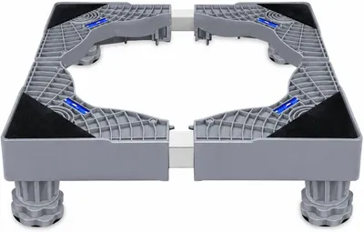 Imagen del producto de Base ajustable para lavadoras, con capacidad de ajuste de 40 a 60 cm, resistencia de 150 kg, apta para lavadoras y secadoras