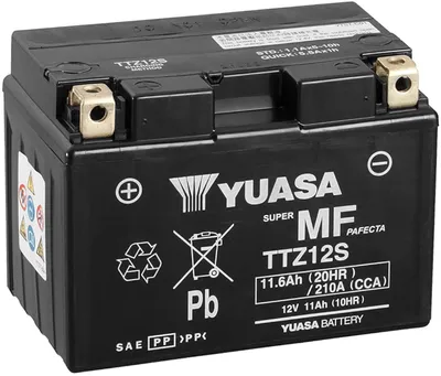Obrázek produktu pro Yuasa TTZ12S, Olověná (VRLA), 11,6 Ah, 12 V, 210 A, Motocykl, Bezúdržbový