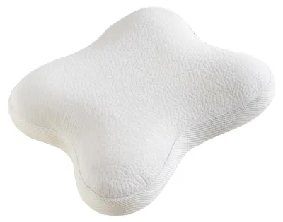 Memory-Schaum-Vlinderkissen, 54x43x12,5 cm, weiß, für Seiten- und Bauchschläfer