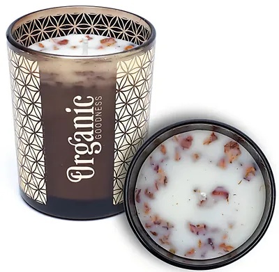 Produktbild von Organic Goodness Duftkerze Rose & Geranie – Packung mit 6 Stück – 200 g