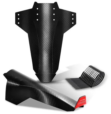 Image de Protection de chaîne avant et arrière pour VTT, lot de 2, compatible avec les vélos de 26 à 29 pouces, légère et réglable, avec 10 attaches de câble