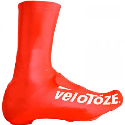 Produktbild von VeloToze Überschuh lang orange S - wasserdichter Aero-Überschuh für kalte Tag...