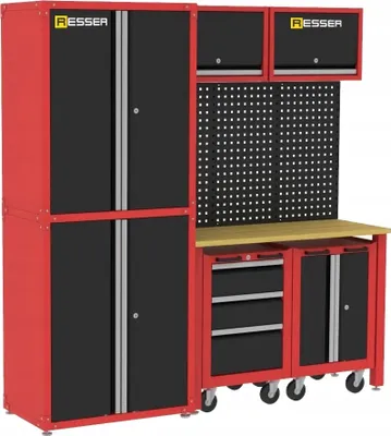 Produktbild von LUXTOM |  Werkstattmöbel-Set, mit Schubladen, Werkzeugschrank, Werkbank, Garage Werkstatteinrichtung, Werkstatt Set, Werkstattschrank