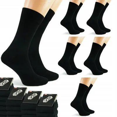 Produktbild von Baumwolleik Baumwollsocken, 8 Paar, Größe 39-42, Schwarz