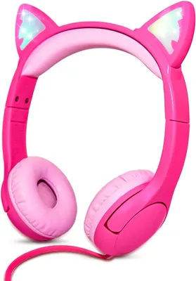 Produktbild von für Kinder mit Mikrofon-Lautstärke begrenzt auf 85 dB und LED-Beleuchtung-kabelgebundene Kopfhörer mit Schnittstelle zum Teilen-Stereo-Kopfhörer