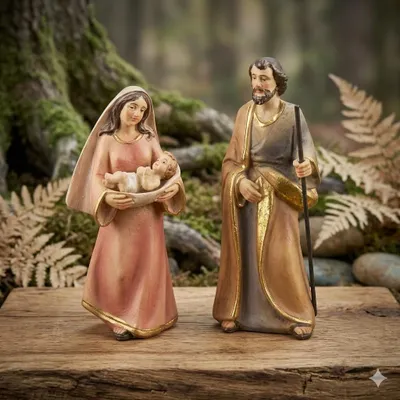 Zdjęcie produktu dla Figurki do łóżeczka Święta Rodzina, zestaw 2 sztuk, ok. 12 cm, K 240