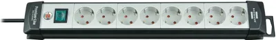 Image de Brennenstuhl 1951580100 rallonge électrique 3 m 8 prise(s) CA Noir, Gris