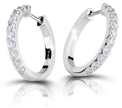 Immagine prodotto di Orecchini tondi in argento con zirconi M23081