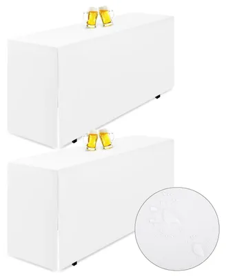 Immagine prodotto di 2 tovagliette per tavoli da birra, 2 pezzi, 220 x 50 cm, impermeabili, colore bianco, in poliestere
