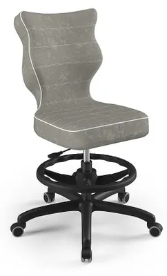 Zdjęcie produktu dla Krzesło Wzrostowe Dla Dzieci I Młodzieży, Ergonomiczne Krzesło Do Biurka, Rozmiar 146-176 Cm, Model Petit Schwarz Visto 03, Z Podniesioną Podnóżkiem