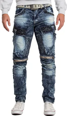 Produktbild von Cipo & Baxx Herren Regular Fit Jeans Stonewashed CD494 Blue W32/L32