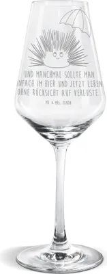 Produktbild von Mr. & Mrs. Panda Weinglas Seeigel - Transparent - Geschenk, Weißweinkelch, Meer, Leben, Hier und Jetzt, Achtsamkeit, Lebe, wein glas, Selbstliebe, Für Weißwein